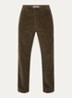 S0212 straight fit broek van corduroy - Donkerbruin