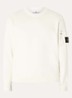 S0410 sweater met opgestikte zak en logoborduring - Creme
