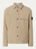 S0461 overshirt in wolblend met logo - Grijs
