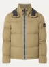 S0483 puffer jacket met donsvulling en afneembare capuchon - Mosgroen