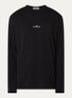 S0535 longsleeve met logoprint - Zwart