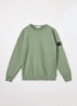 S0A20 sweater met logo - Lindegroen