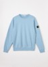 S0A20 sweater met logo - Lichtblauw