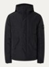 S0A26 gewatteerde parka met capuchon en steekzakken - Zwart