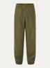 S0F24 tapered fit cargobroek in scheerwolblend met klepzakken - Bronsgroen