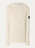 S0N20 grofgebreide trui met logo - Beige