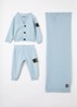 Set van vest met joggingbroek en sjaal 3-delig - Lichtblauw