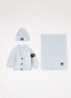 Set van vest met muts en sjaal in giftbox 3-delig - Lichtblauw