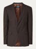 Aidan regular fit colbert in wolblend met klepzakken - Donkerbruin