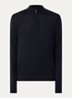 Marek fijngebreide pullover van scheerwol - Donkerblauw