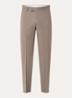 Melwin slim fit pantalon in wolblend met gemêleerd dessin - Beige