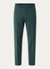 Melwin slim fit pantalon in wolblend met gemêleerd dessin - Groen