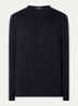 Vincent fijngebreide pullover met ronde hals - Donkerblauw