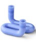 Wave kandelaar 10 cm - Blauw