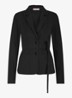 Blazer met strikceintuur en paspelzakken - Zwart