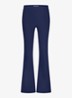 Flair mid waist flared fit pantalon van travelstof - Donkerblauw