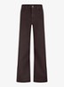 High waist wide leg jeans met steekzakken - Bruin