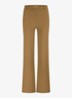 Lexie mid waist wide fit pantalon van travelstof - Okergeel
