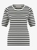 Luna fijngebreide pullover met streepprint - Donkerblauw