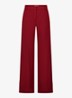 Luz mid waist wide fit pantalon met steekzakken - Donkerrood