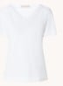 Roller T-shirt van travelstof met V-hals - Wit