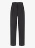 Scout mid waist wide fit pantalon van travelstof met steekzakken - Zwart