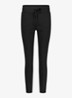 Startup mid waist cropped tapered fit pantalon van travelstof - Zwart