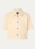 Eveline blouse van schapenleer - Lichtgeel