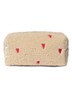 Hearts make-up tas van teddy - Beige