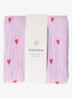 Lilac Hearts hydrofiele doek met print - Paars