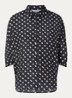 Blouse met stippenprint - Zwart