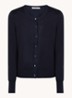 Fijngebreid vest met ronde hals - Donkerblauw