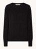 Fijngebreide pullover met ballonmouw - Zwart