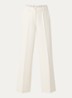 High waist wide fit pantalon met steekzakken - Ivoor
