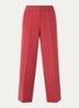 High waist wide fit pantalon met steekzakken - Steenrood