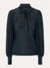 Top met lurex en afneembare sjaalkraag - Groen