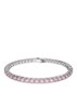 Matrix armband met kristal M - Roze