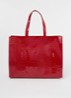 Alicon shopper met crocostructuur - Donkerrood