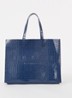 Alicon shopper met crocostructuur - Donkerblauw