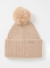 Emilyys grofgebreide muts met logo - Beige