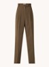 Bea high waist straight leg pantalon met steekzakken - Bruin