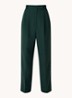 Bea high waist straight leg pantalon met steekzakken - Groen