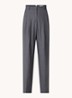 Gelso high waist straight fit pantalon in wolblend - Grijs