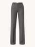 Lyra mid waist flared fit pantalon in wolblend - Donkergrijs