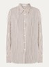Peri oversized blouse  met streepprint - Creme