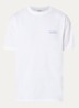 Catna T-shirt met logoborduring en backprint - Wit