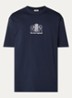 Lion Speaker Tee met front- en backprint - Donkerblauw