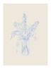 Flower Study, Chloe Purpero Johnson print - Blauw