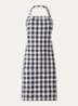 Gingham keukenschort van katoen - Zwart