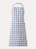 Gingham keukenschort van katoen - Donkerblauw
